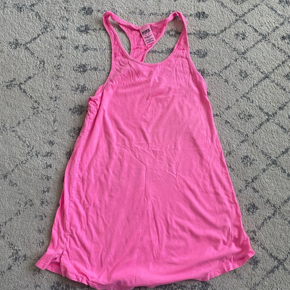 VS Pink Racerback Lace Tank - Picture 3 of 4